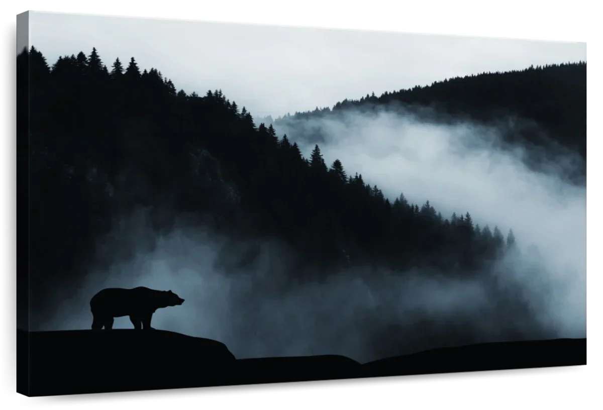 Misty Mountain Bear Wall Art