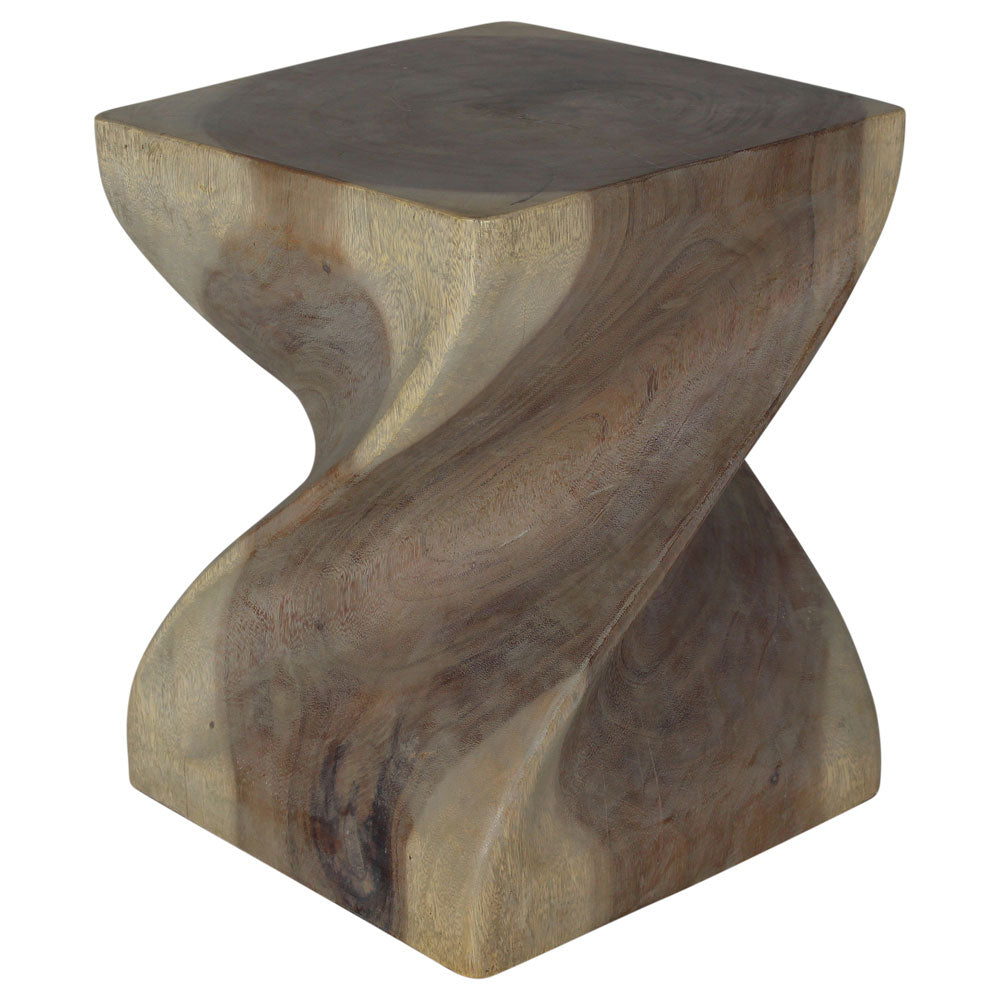 Haussmann® Wood Big Twist Coffee Table 16 in SQ x 20 in High Grey Oil