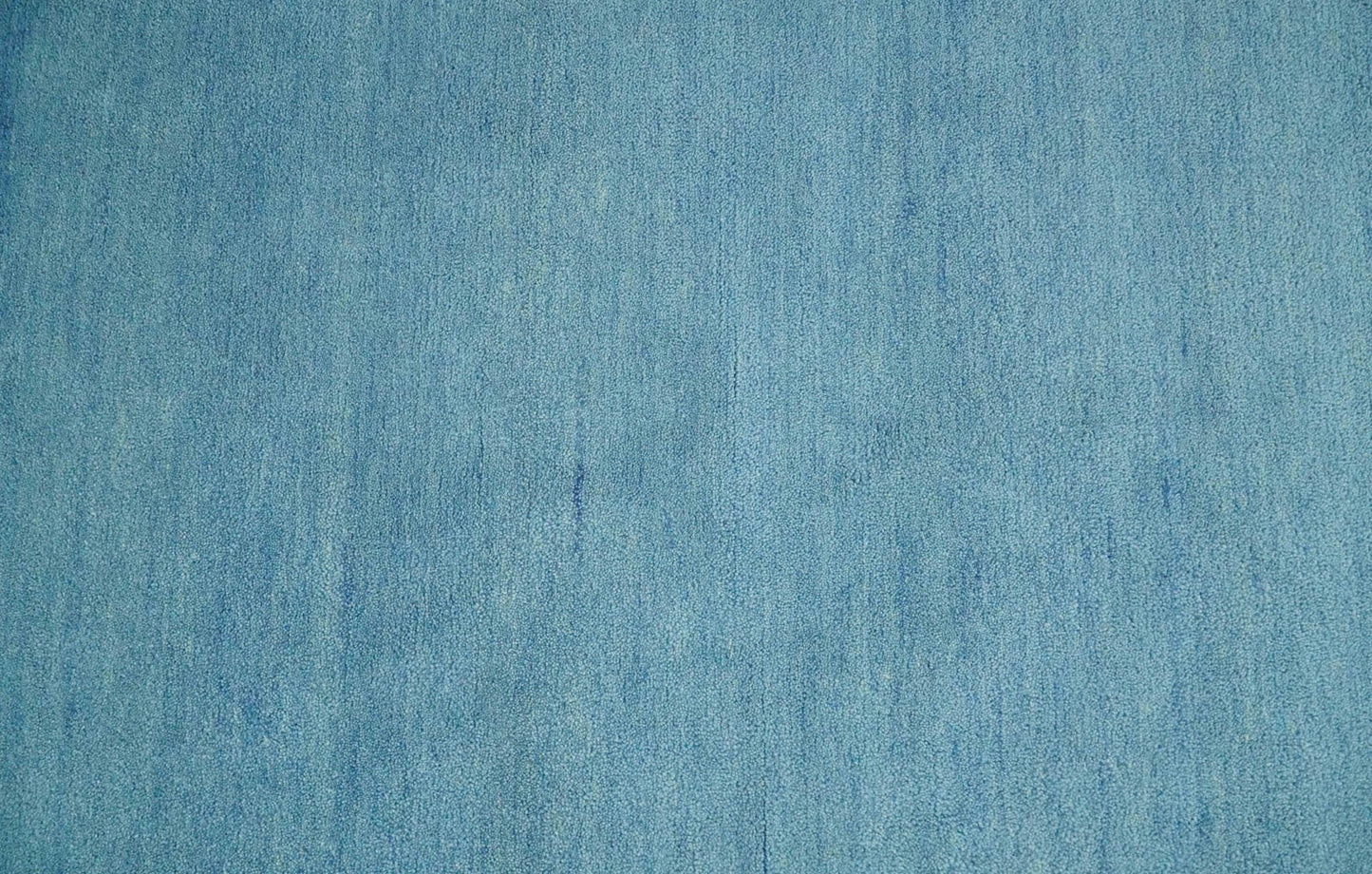 Custom Made Hand Tufted Solid Plane Light Blue Woolen wool Area Rug