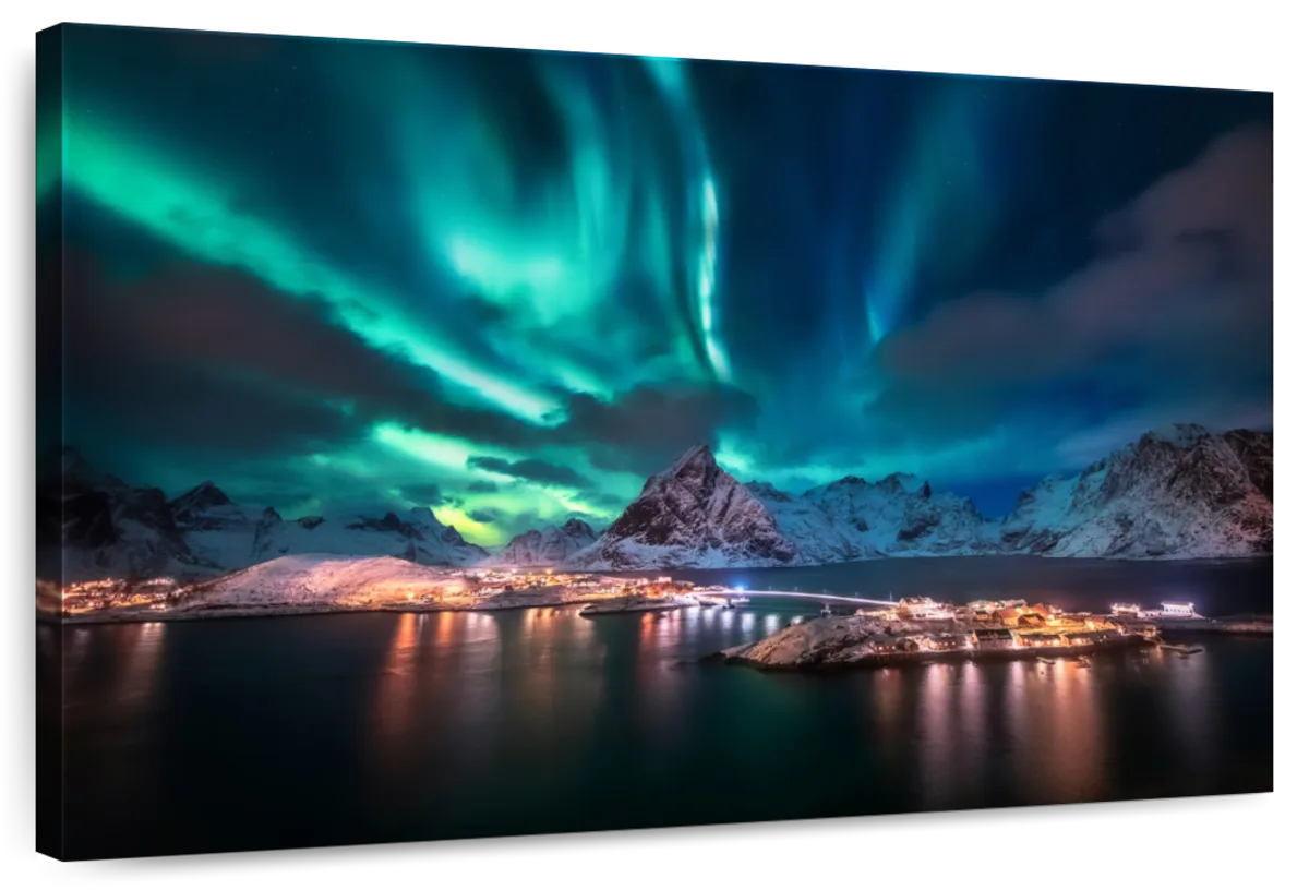 Lofoten Night Northern Lights Wall Art