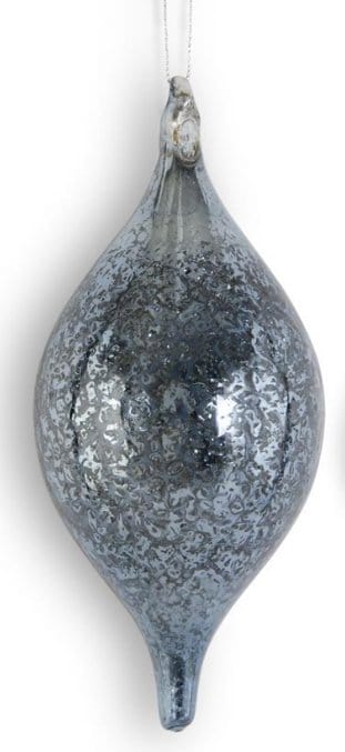 Dark Blue Mercury Glass Finial Ornaments - Final Sale