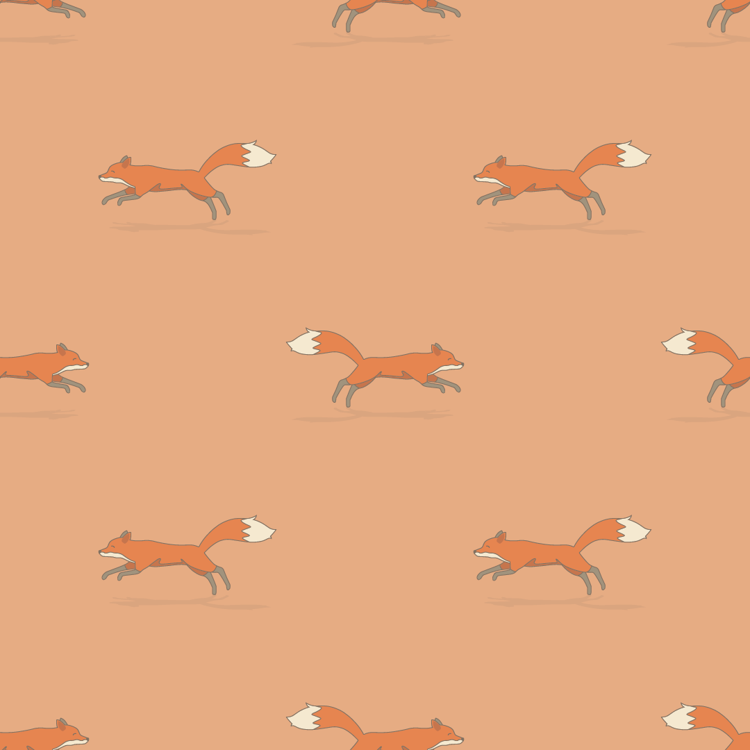 Light Orange Foxes Wallpaper