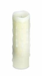 LED Wax Dripping Pillar Candle 1.75"Dx6"H Wax/Plastic - 2 AA Batteries Not Included
