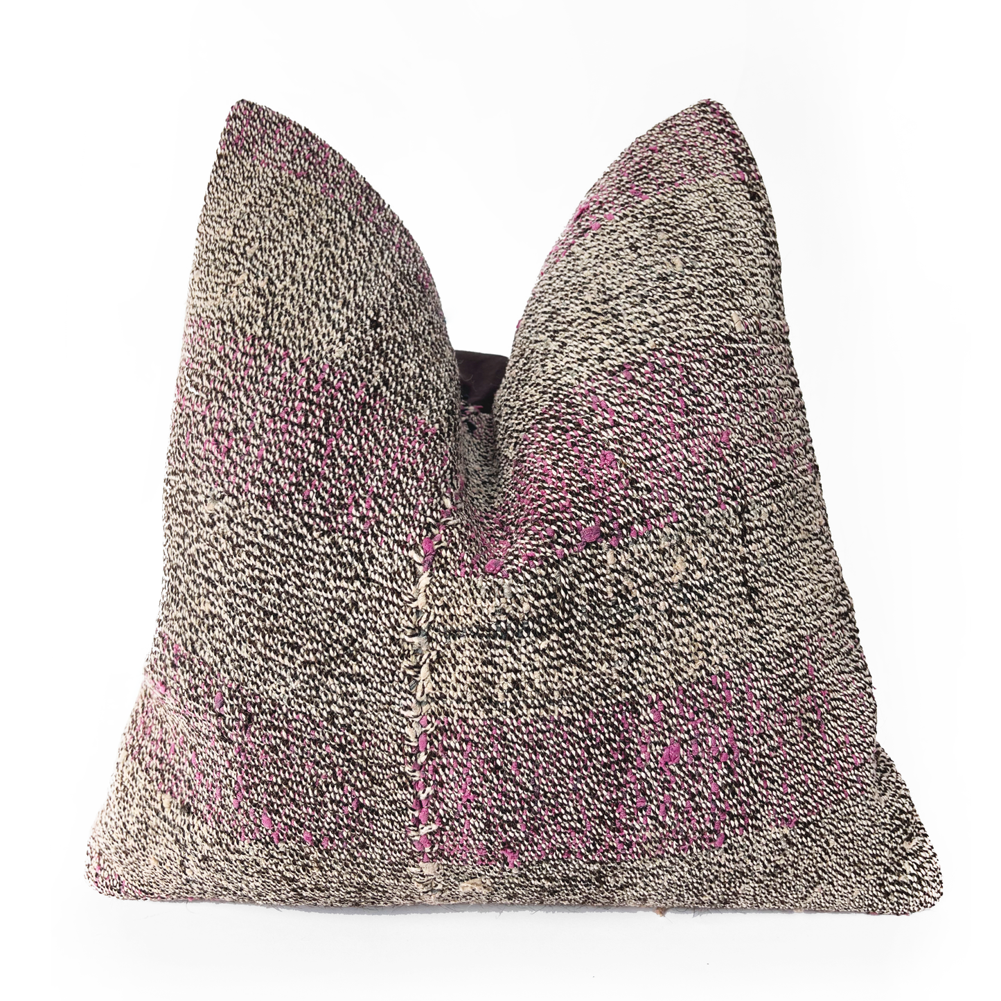 Handwoven Multicolored Purple | Rainbow Throw Pillow