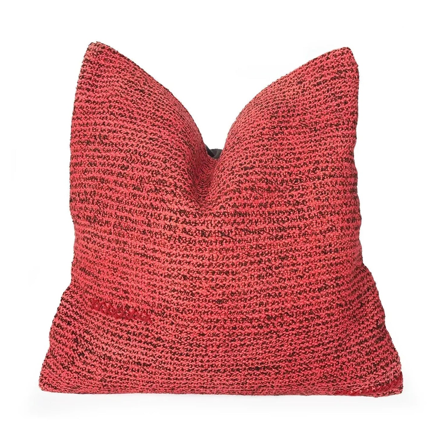 Vintage Red Woven Accent Pillow