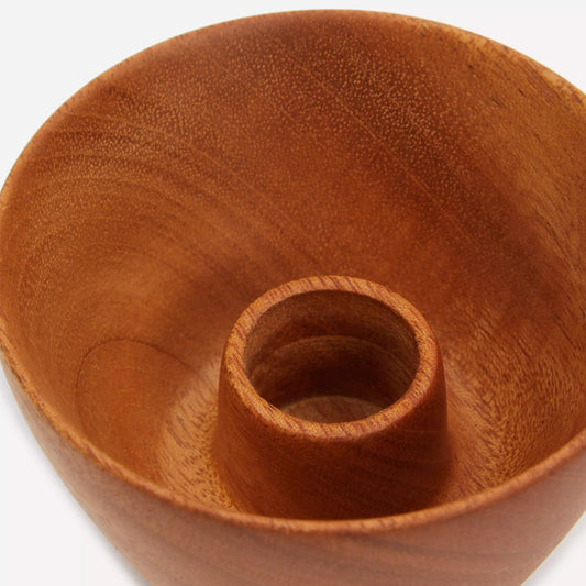 S/2 Mini Bowl Candleholder - Mahogany