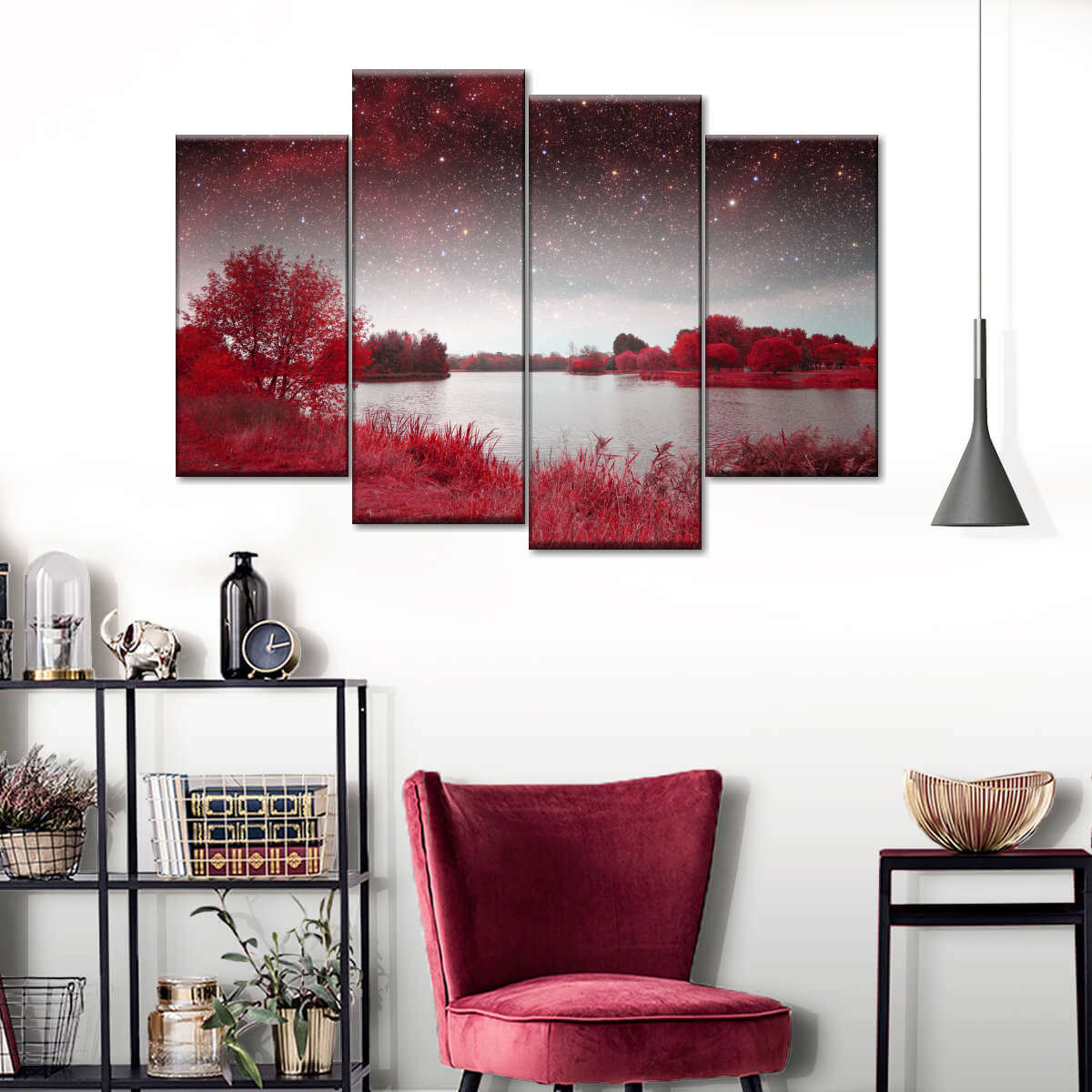 Red Mystical Spring Wall Art