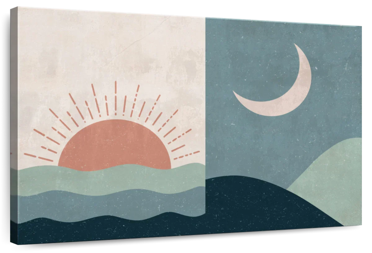 Boho Sunrise And Sunset II Wall Art