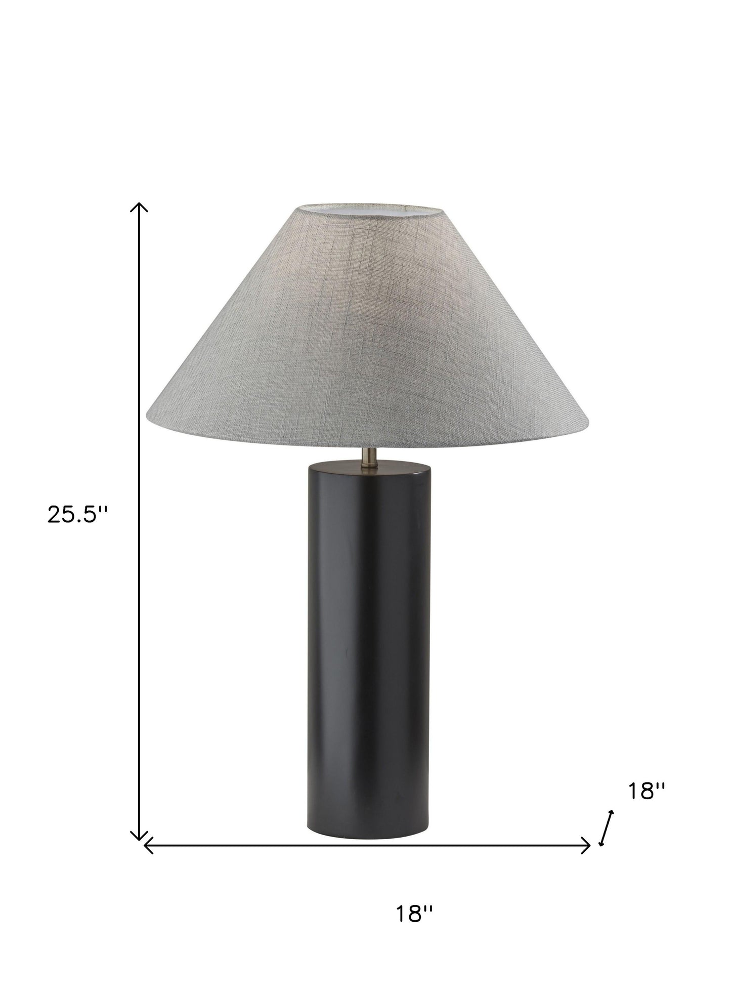 Canopy Black Wood Block Table Lamp