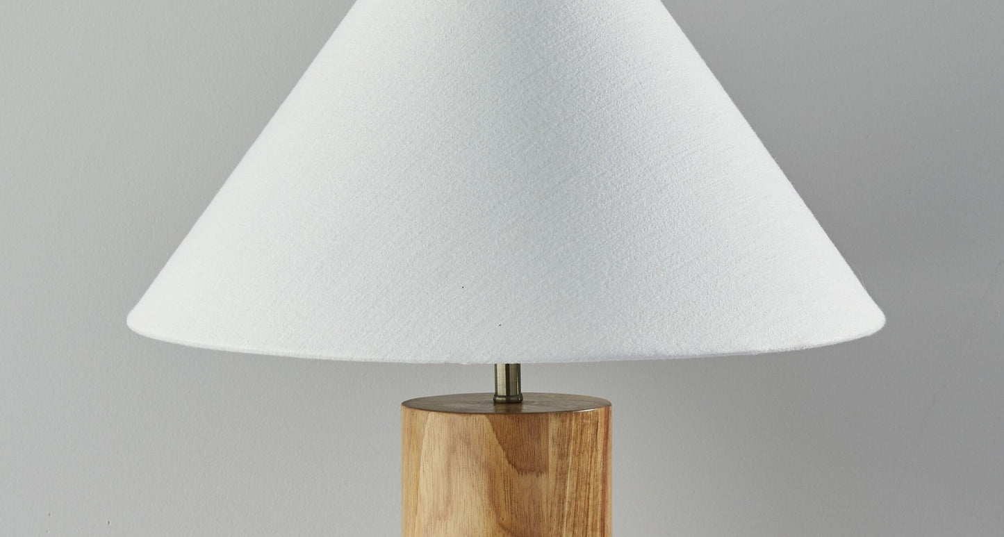 Canopy Black Wood Block Table Lamp