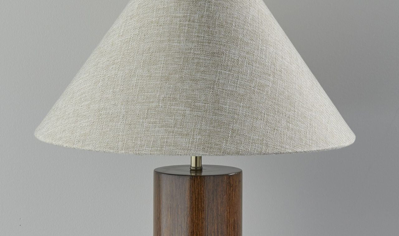 Canopy Black Wood Block Table Lamp