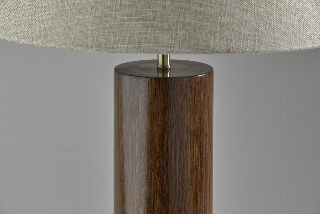 Canopy Black Wood Block Table Lamp