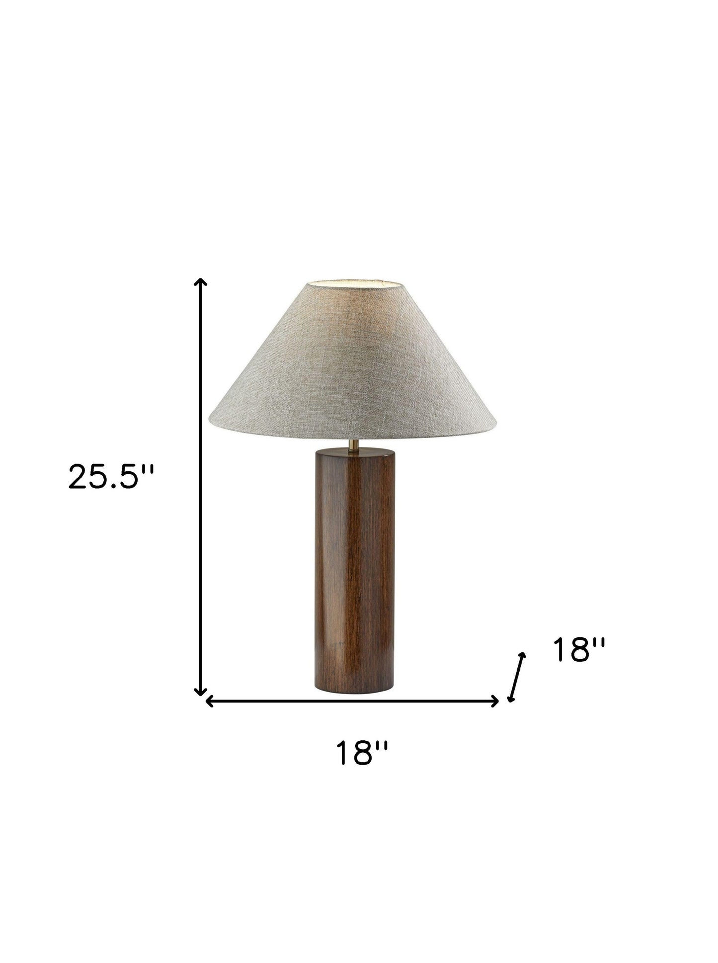 Canopy Black Wood Block Table Lamp