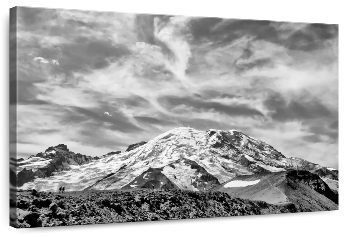 Glorious Mt. Rainier BW Wall Art