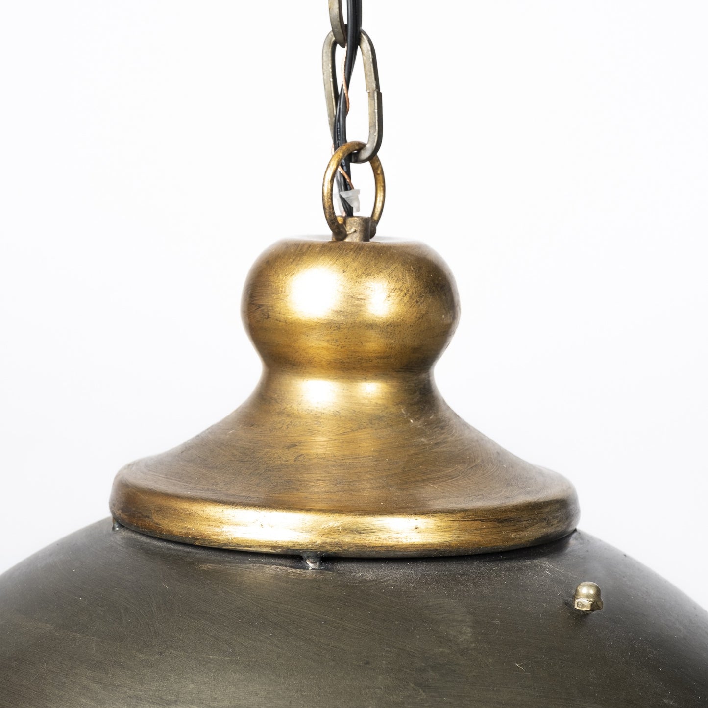 Rustic Gold Ton Metal Dome Hanging Light