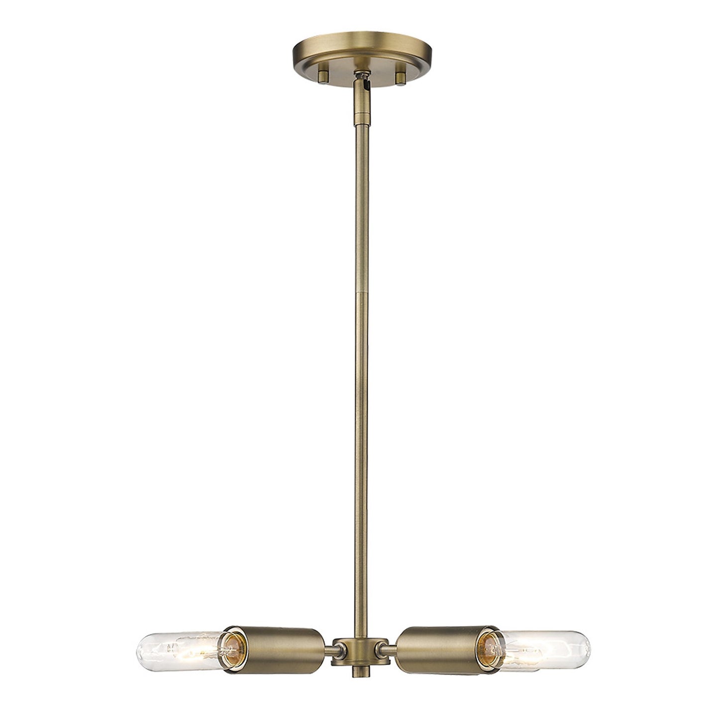 Gold Four Light Metal Dimmable Chandelier