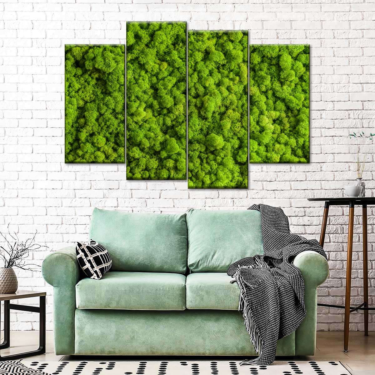 Green Reindeer Moss Wall Art