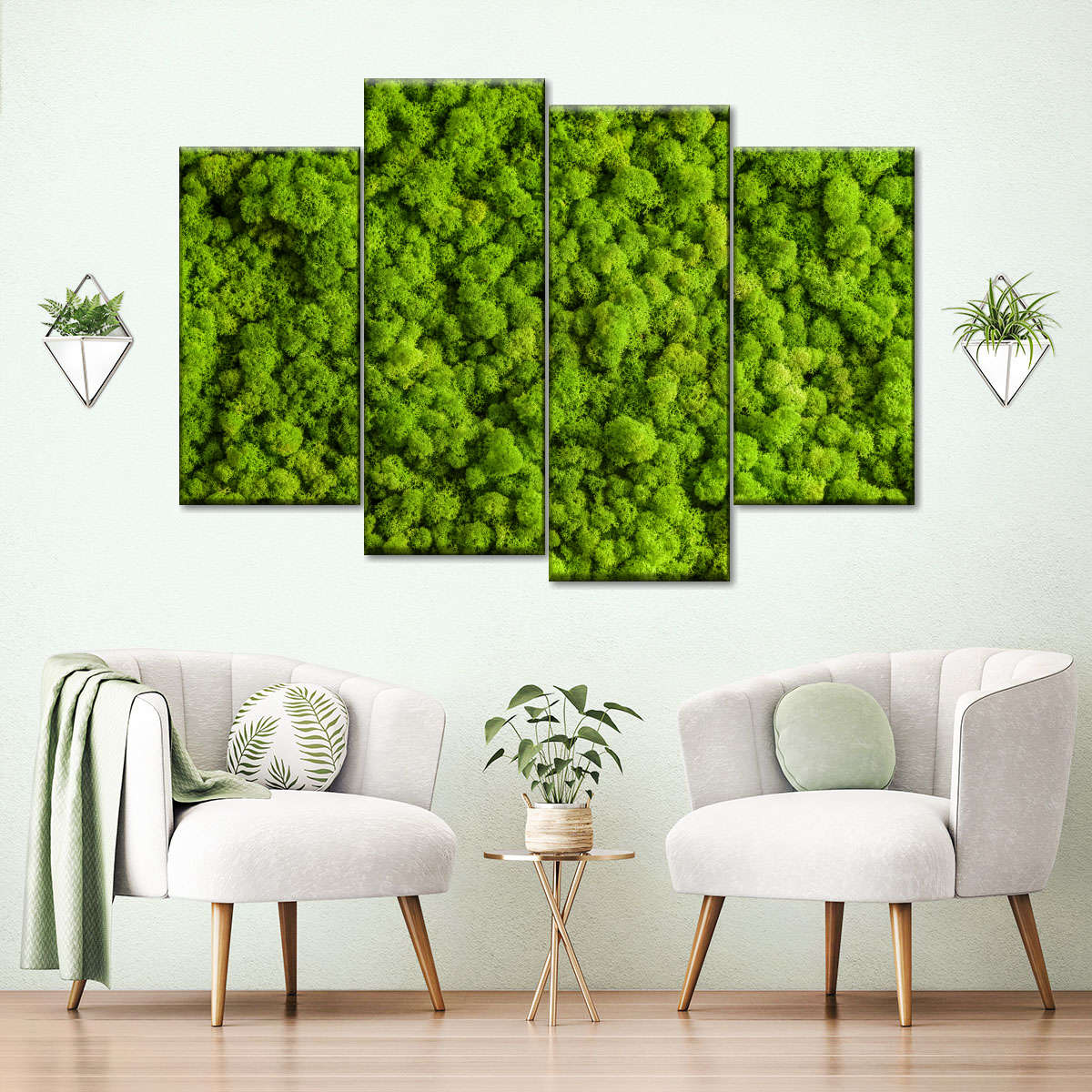 Green Reindeer Moss Wall Art