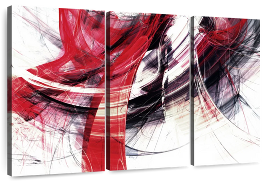 Red Motion Abstract Wall Art