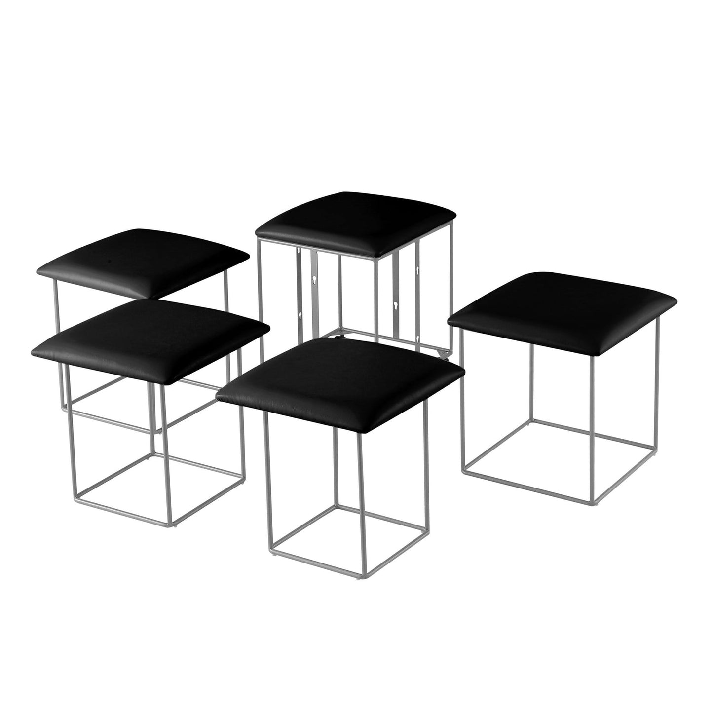 Brisa 5 Piece Nesting Ottoman/Stool Set