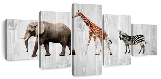 Wooden Safari Wall Art