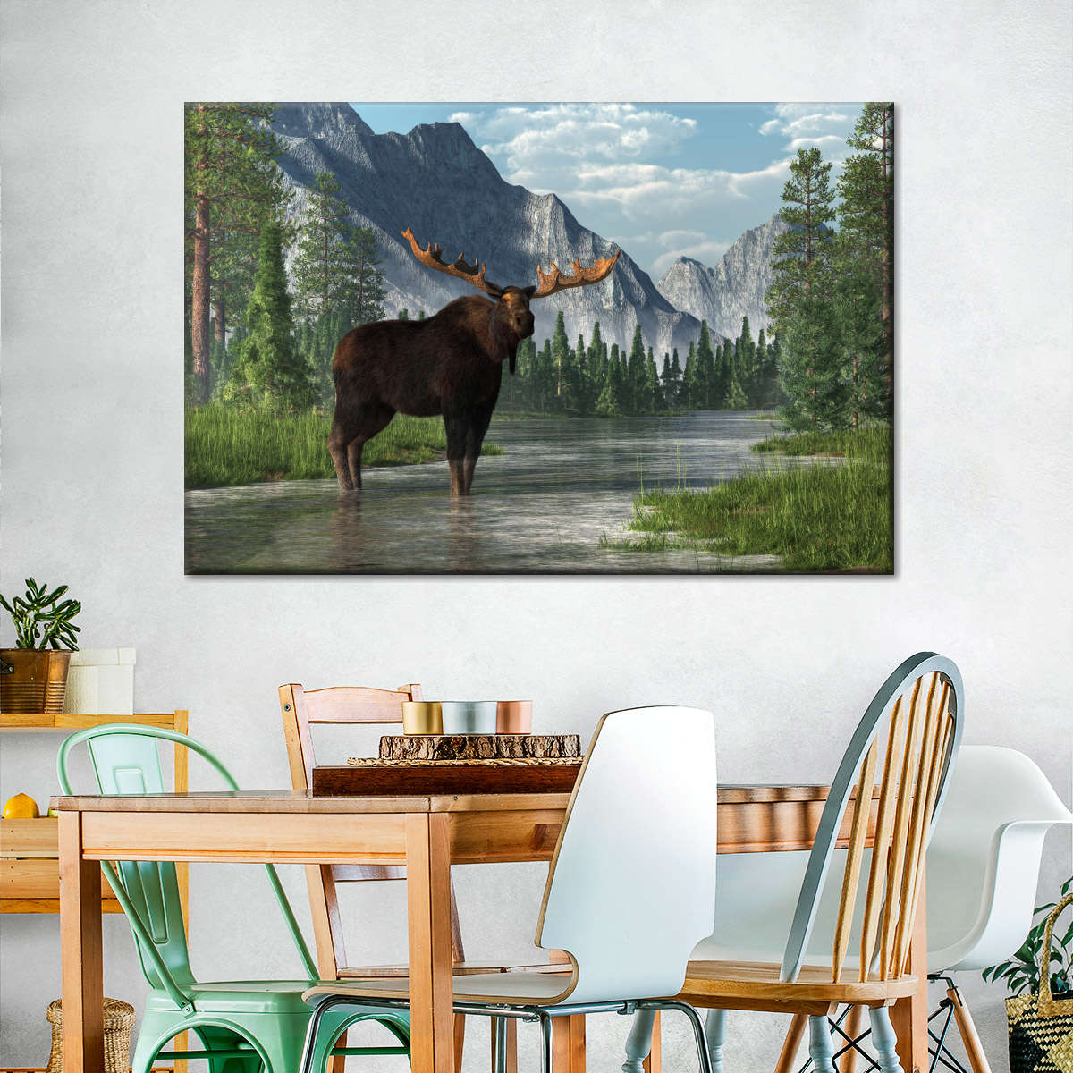 Bull Moose Habitat Wall Art