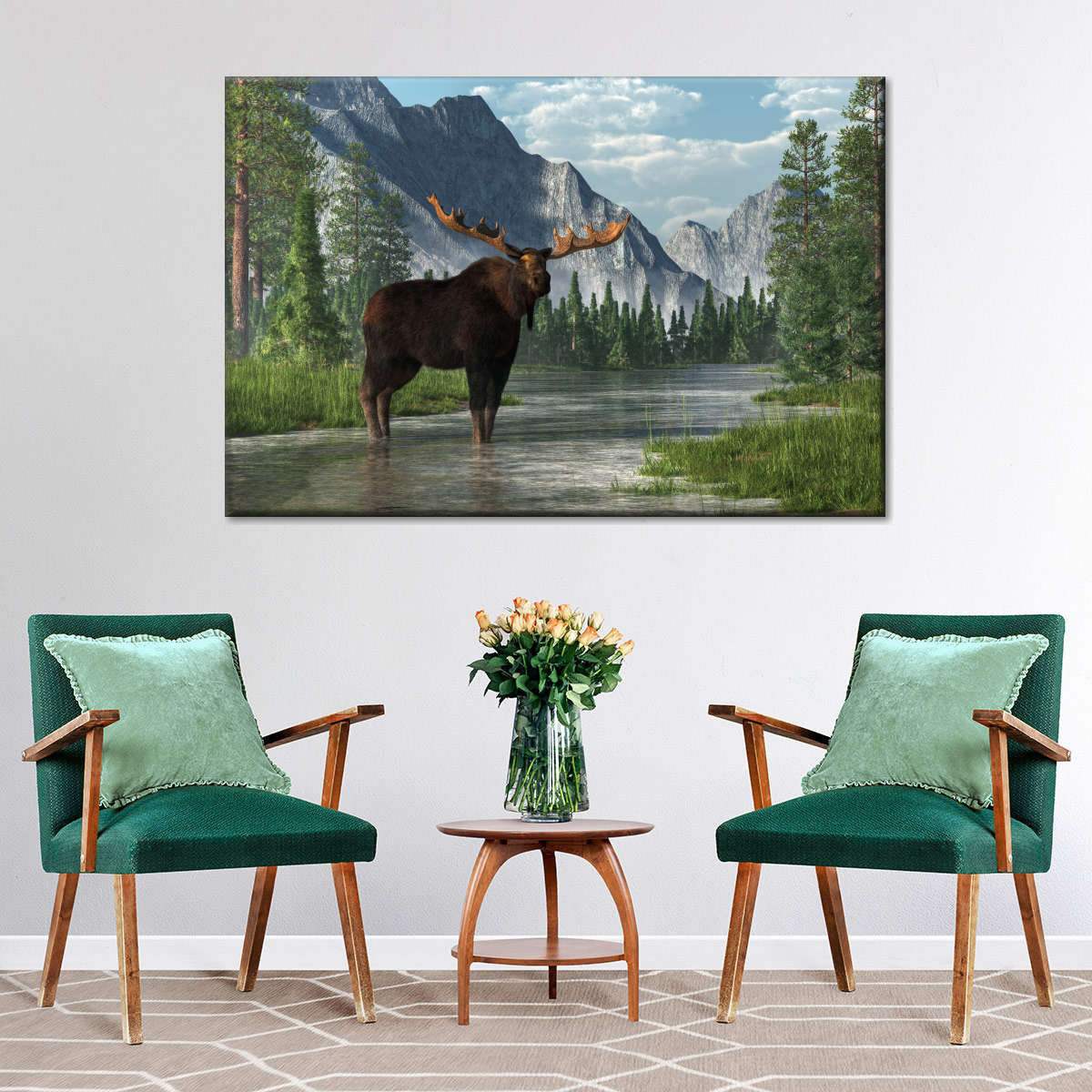 Bull Moose Habitat Wall Art