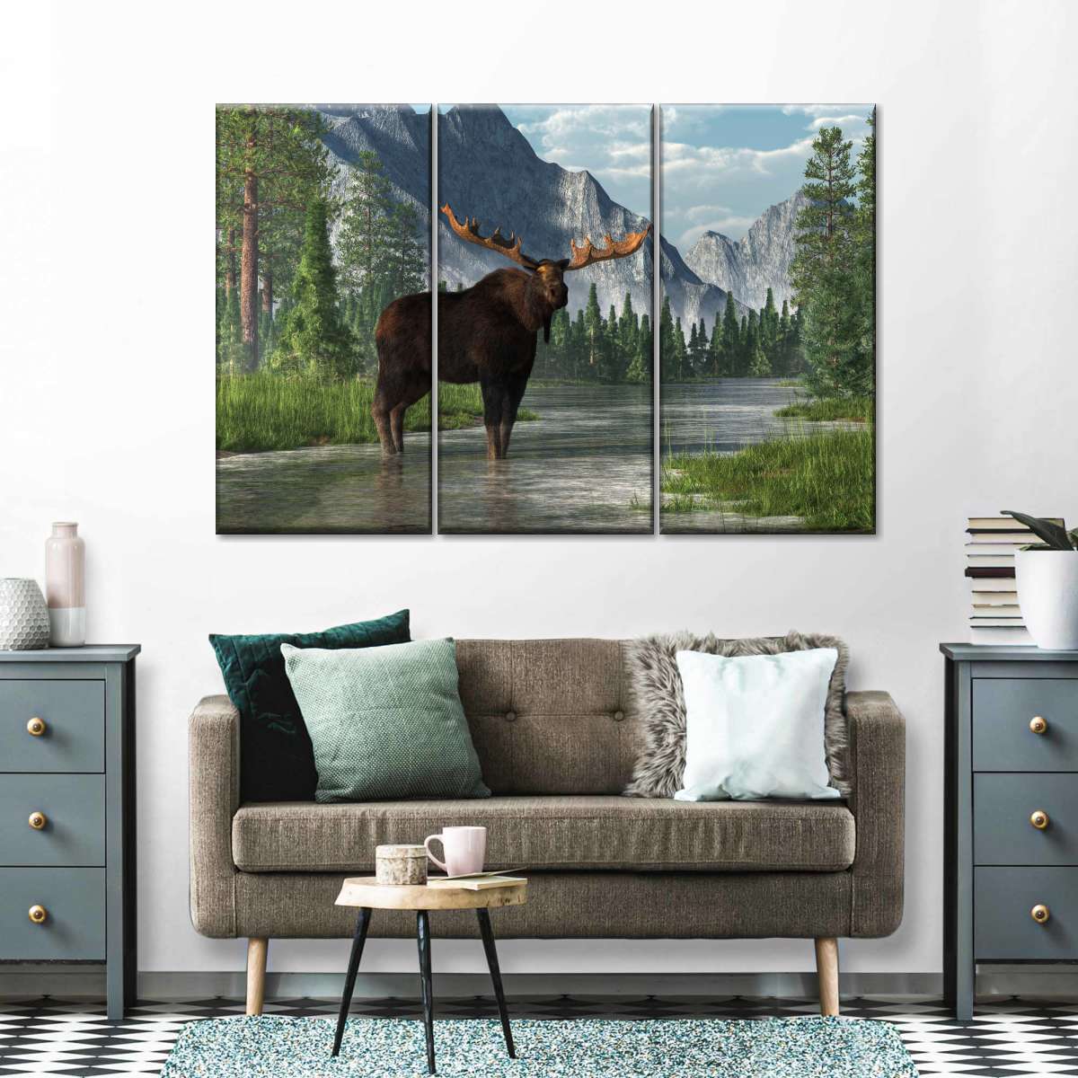 Bull Moose Habitat Wall Art