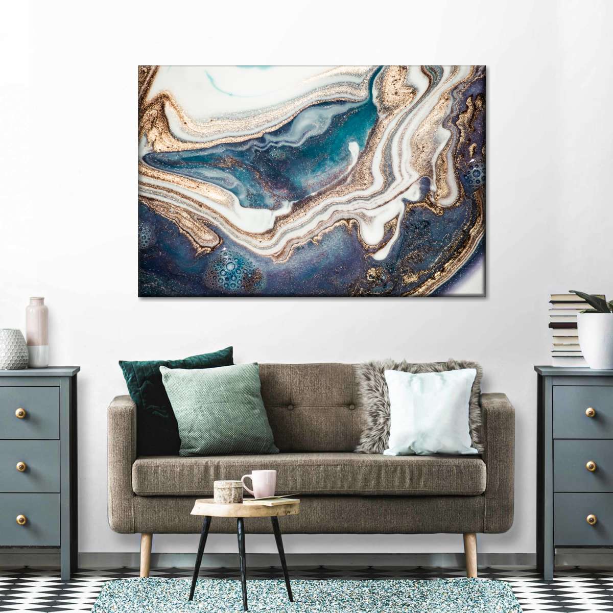 Agate Ripples Abstract Wall Art