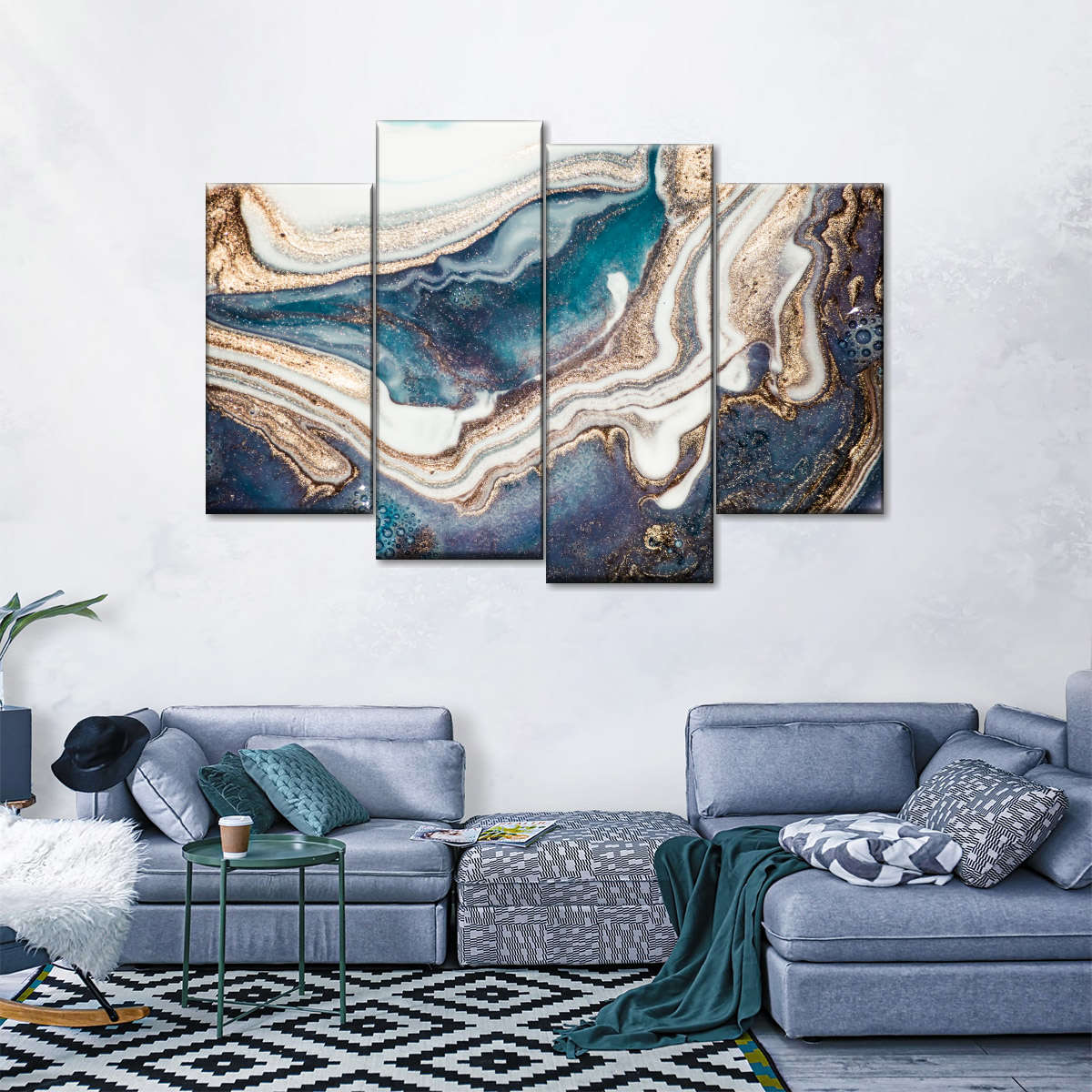 Agate Ripples Abstract Wall Art