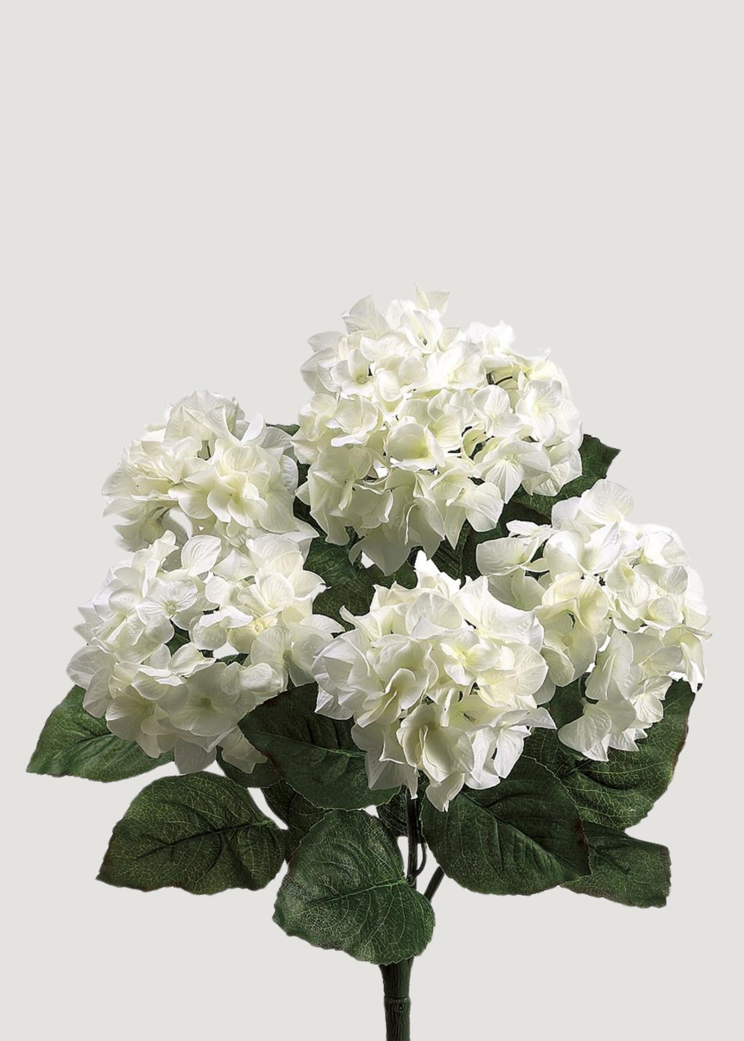 Fake Blooming Hydrangea Bush in Cream White - 22"