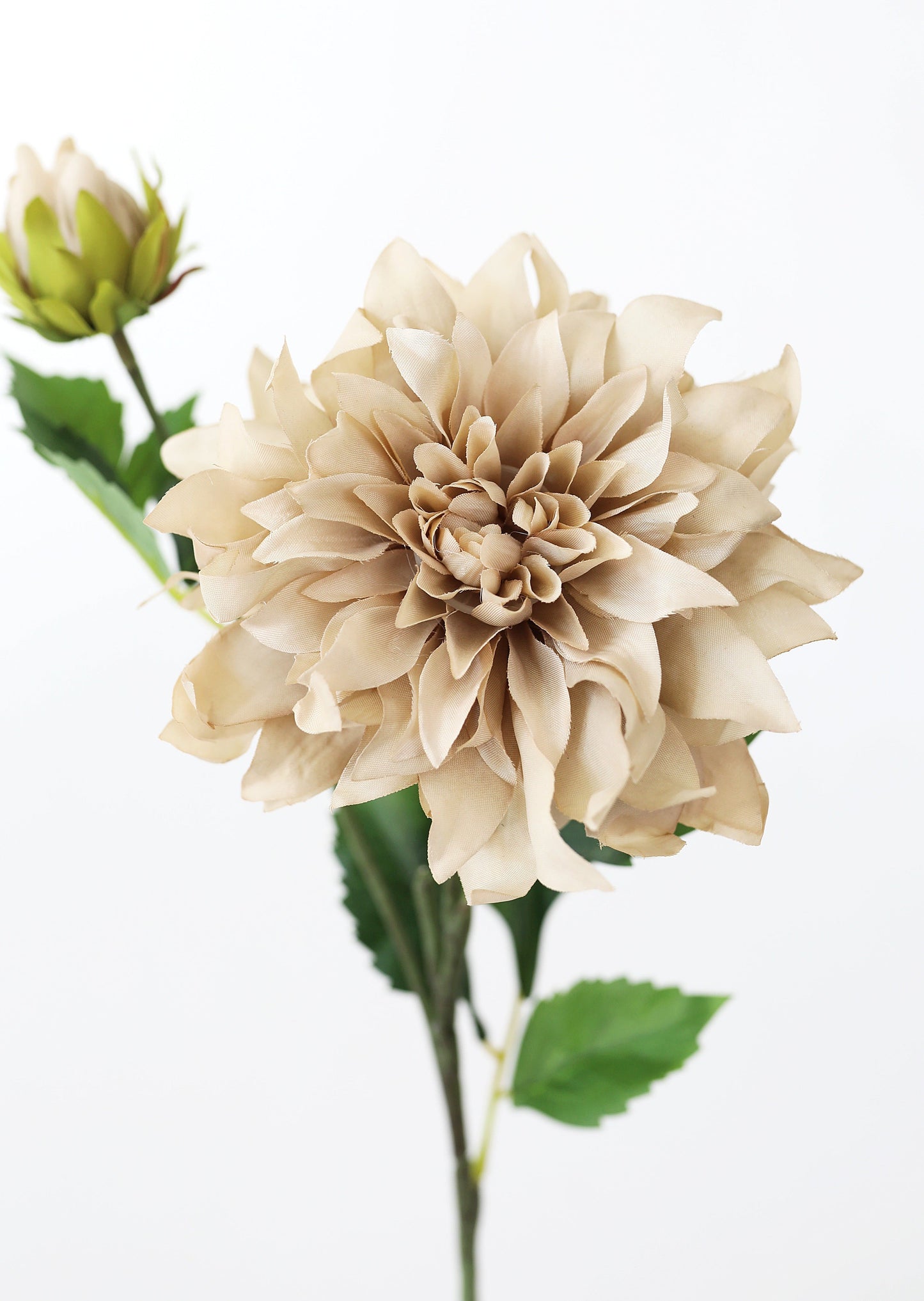 Taupe Artificial Dahlia Flower - 19.5"