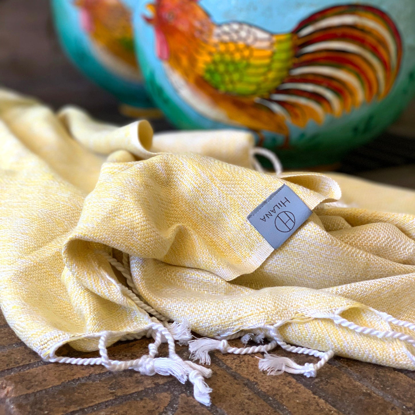 Yalova Ultra Soft Marbled Blanket Throw - Yellow