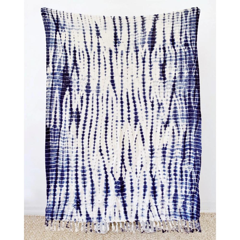 Pillowpia Indigo Shibori Throw