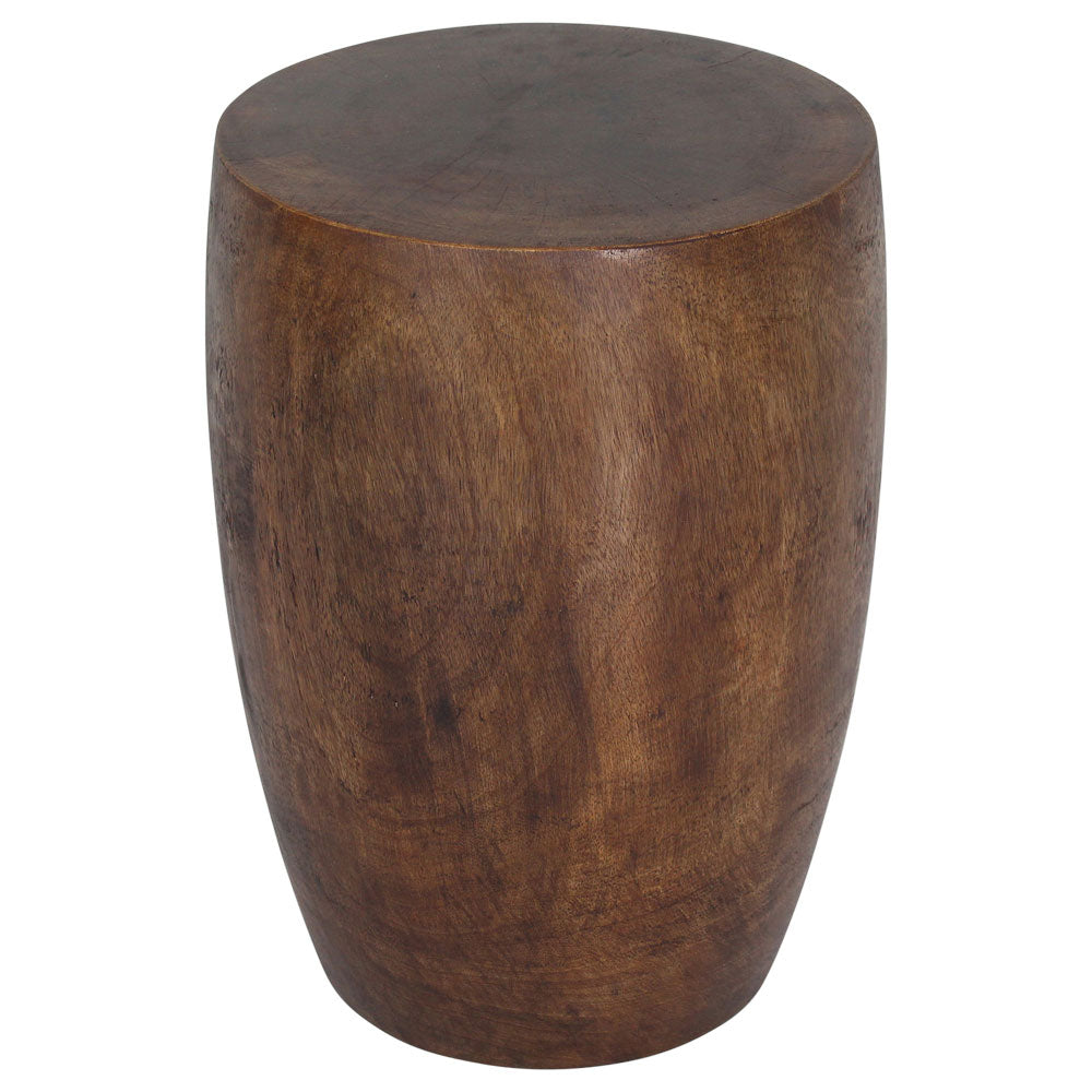 Mango Wood Merlot Accent End table 15 in D x 20 in High Mocha Oil