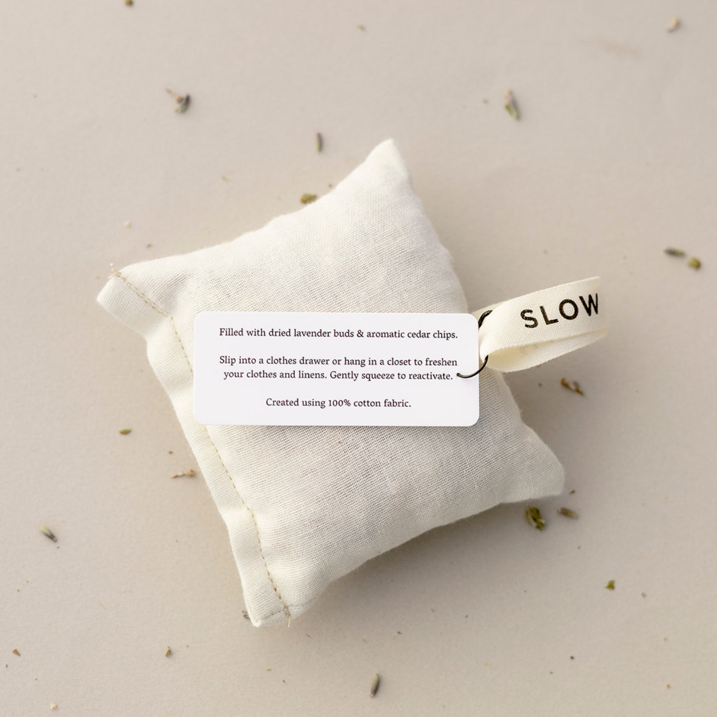 Lavender + Cedar Sachet Pouch - Cotton Natural