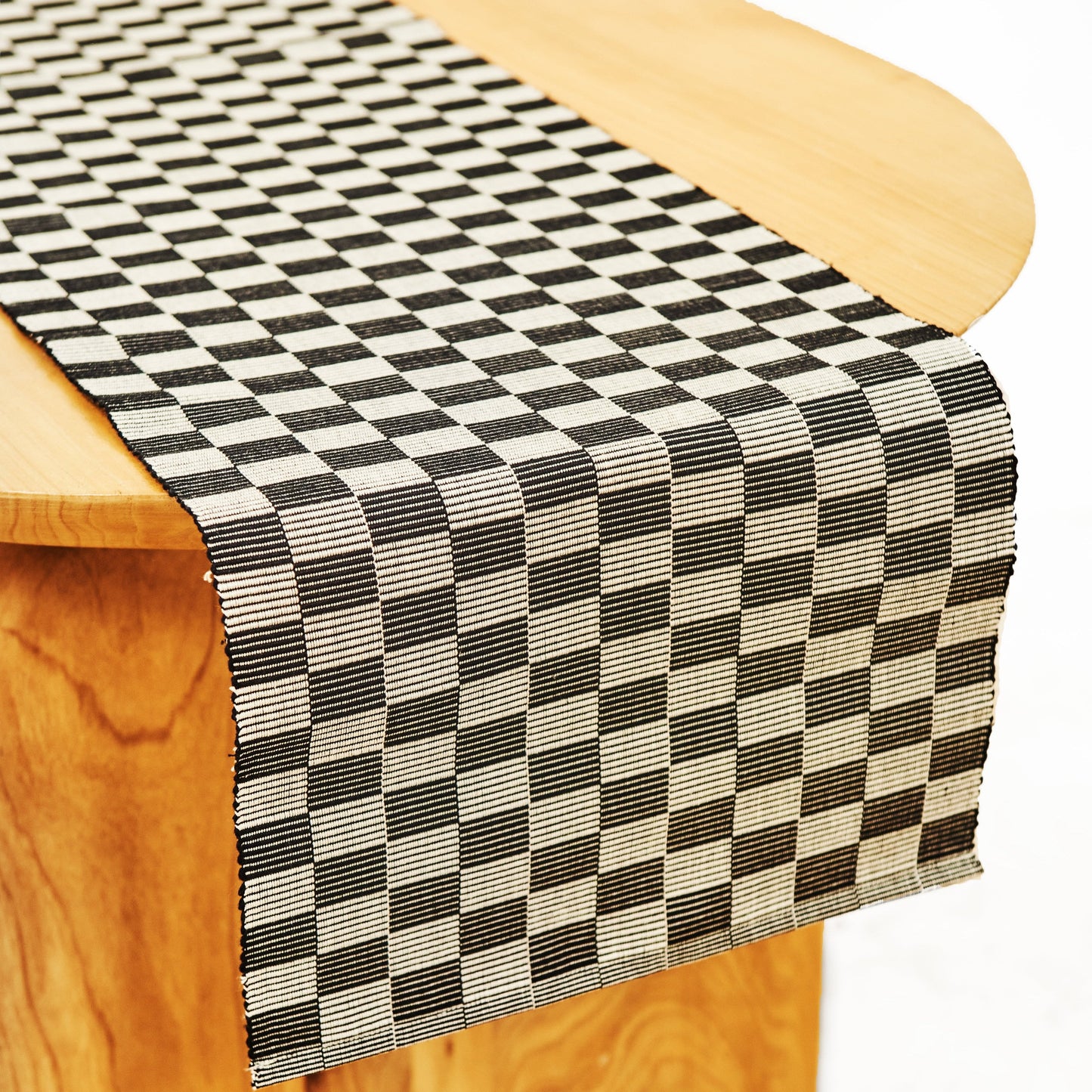 Handloomed Checkered Table Runner