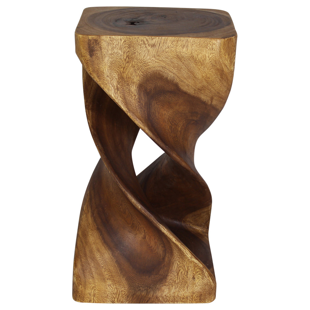 Haussmann® Wood Rectangular Double Twist 12 in x 14 in x 26 in H Walnut Oil