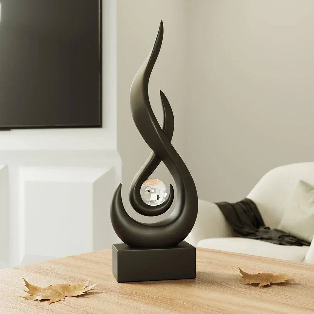 Creative Abstract Ceramic Sculpture – Modern Home Decor for Living Room & Bookshelf