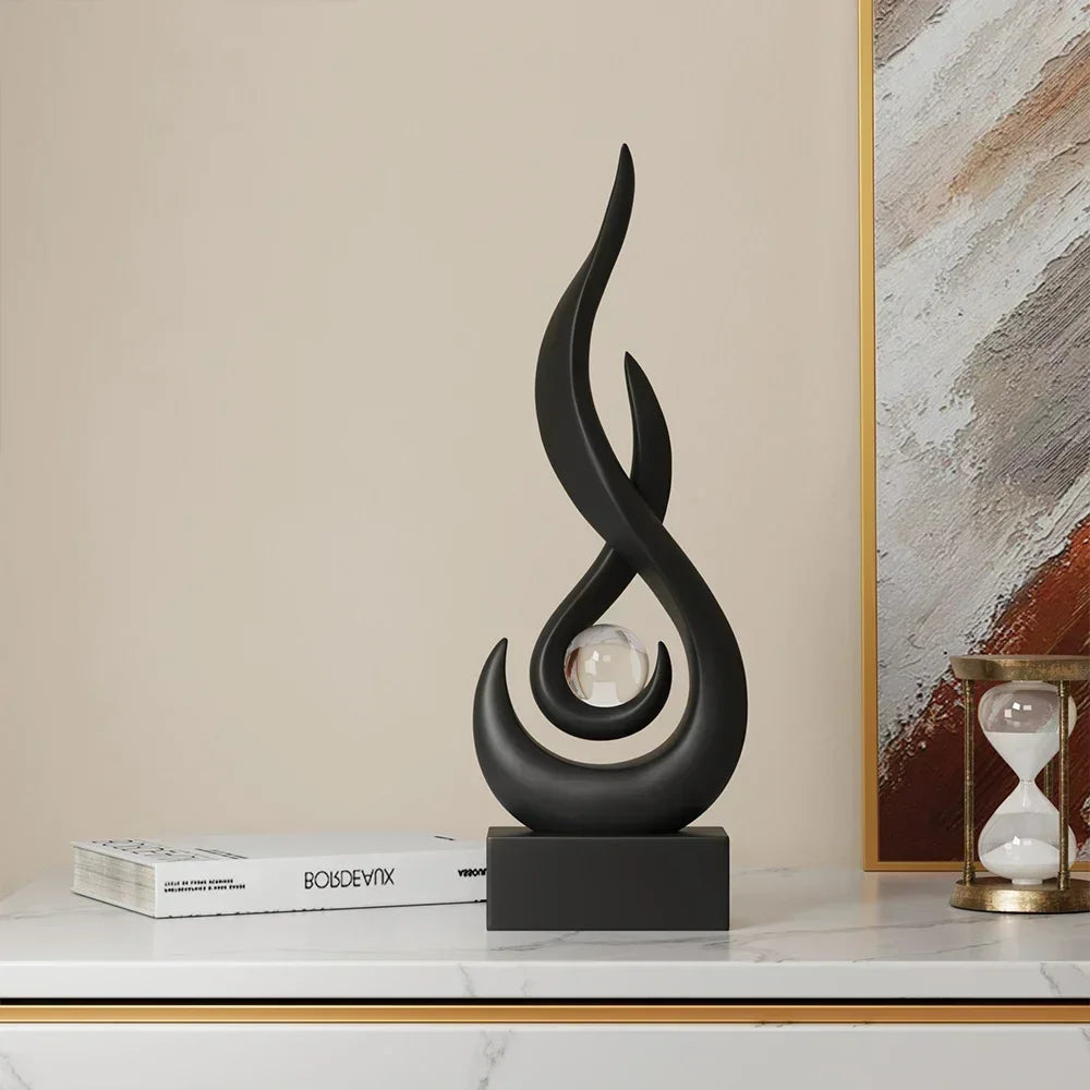 Creative Abstract Ceramic Sculpture – Modern Home Decor for Living Room & Bookshelf