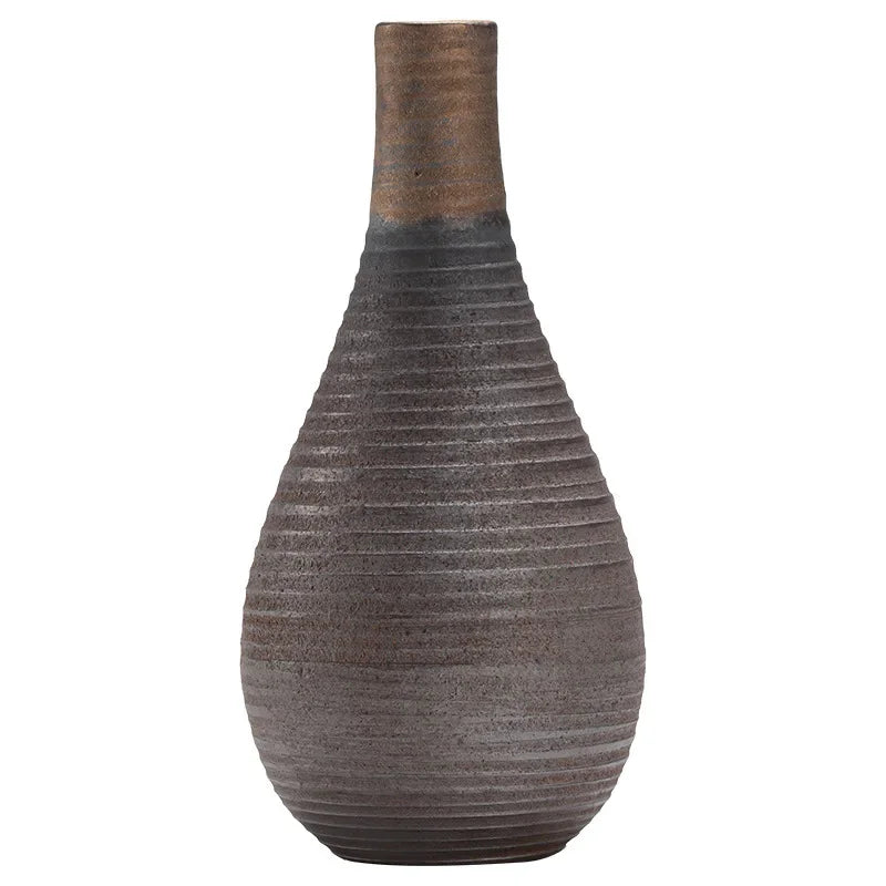 Handmade Antique-Style Ceramic Vase – Modern Minimalist Decor