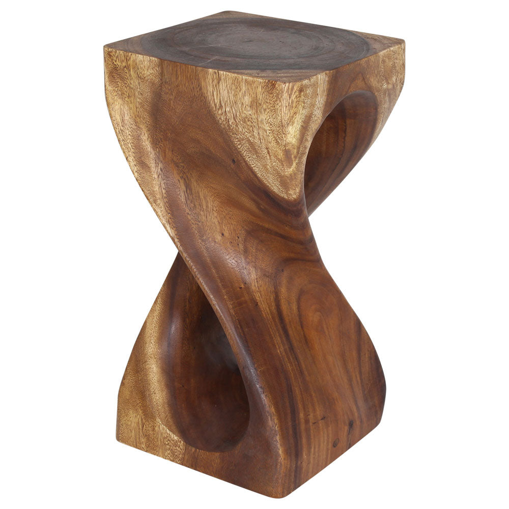 Haussmann® Single Twist Vine Stool Stand 12 in SQ x 23 in H Walnut Oil