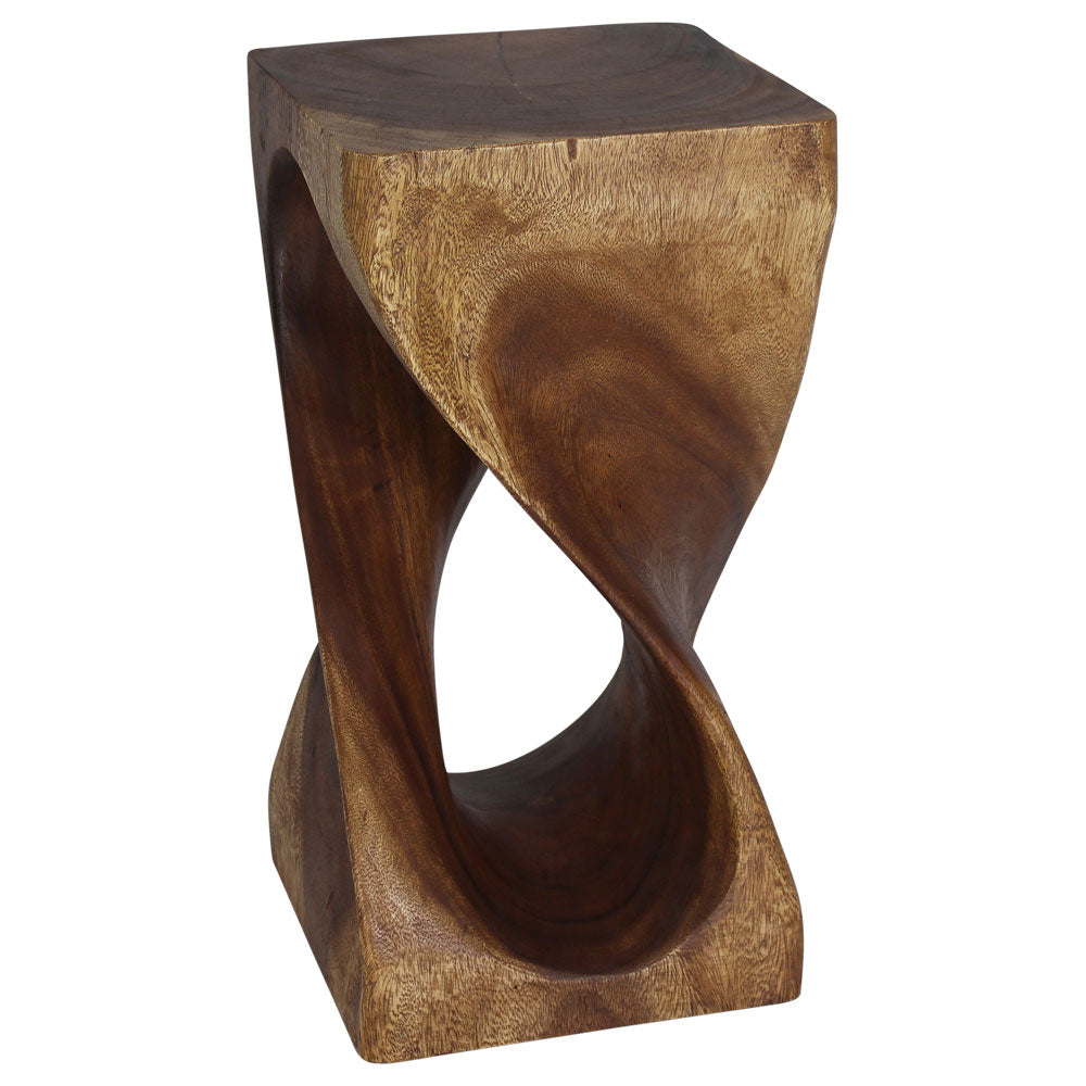 Haussmann® Single Twist Vine Stool Stand 12 in SQ x 23 in H Walnut Oil