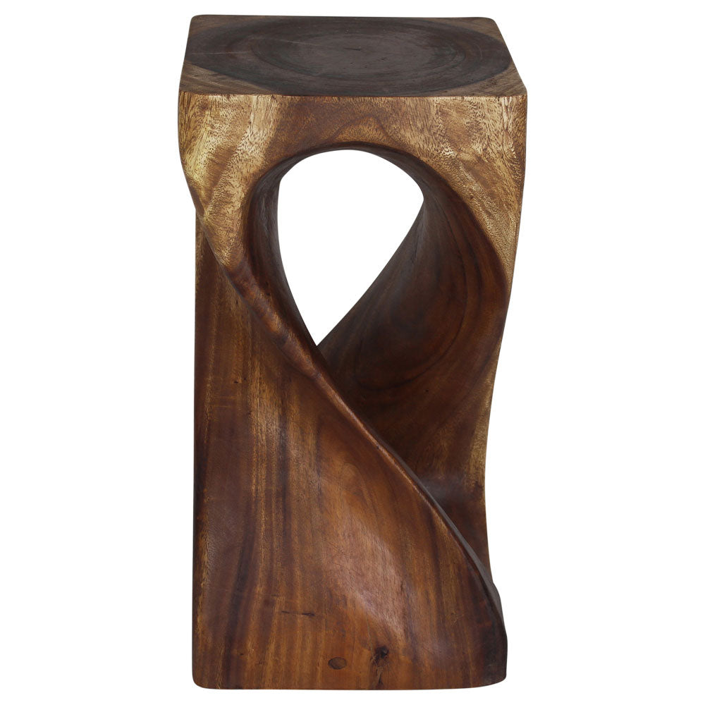 Haussmann® Single Twist Vine Stool Stand 12 in SQ x 23 in H Walnut Oil