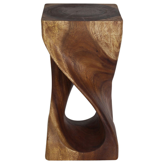 Haussmann® Single Twist Vine Stool Stand 12 in SQ x 23 in H Walnut Oil