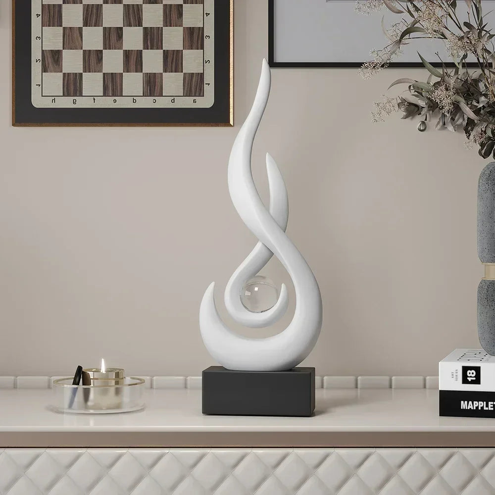 Creative Abstract Ceramic Sculpture – Modern Home Decor for Living Room & Bookshelf