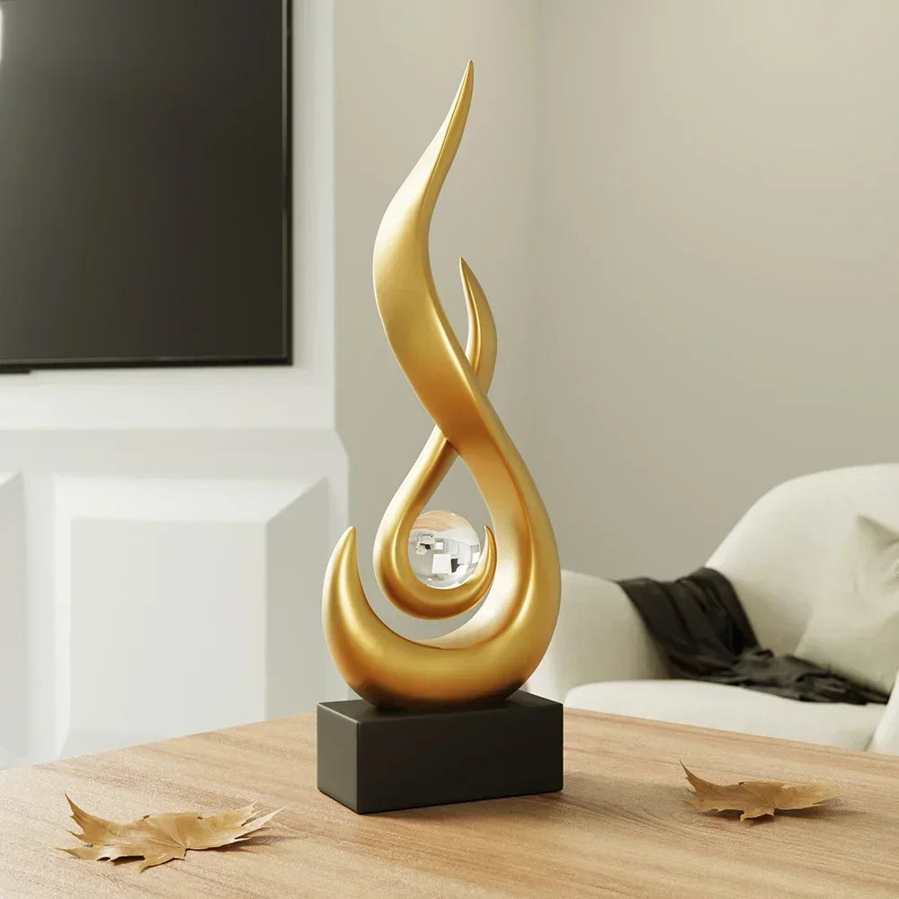 Creative Abstract Ceramic Sculpture – Modern Home Decor for Living Room & Bookshelf