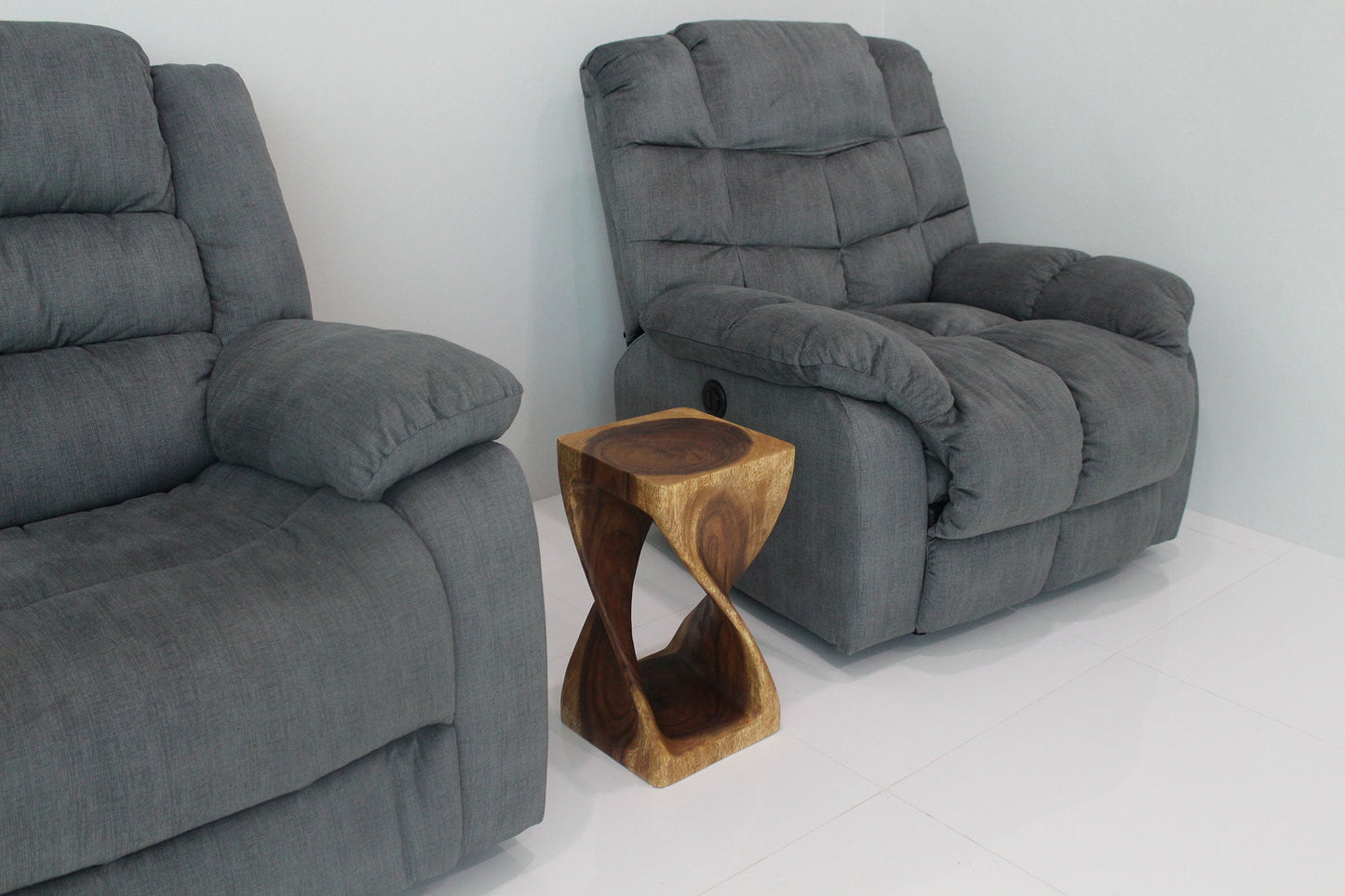 Original Wood Twist Accent Stool 10 X 10 X 18 In High Walnut Oil