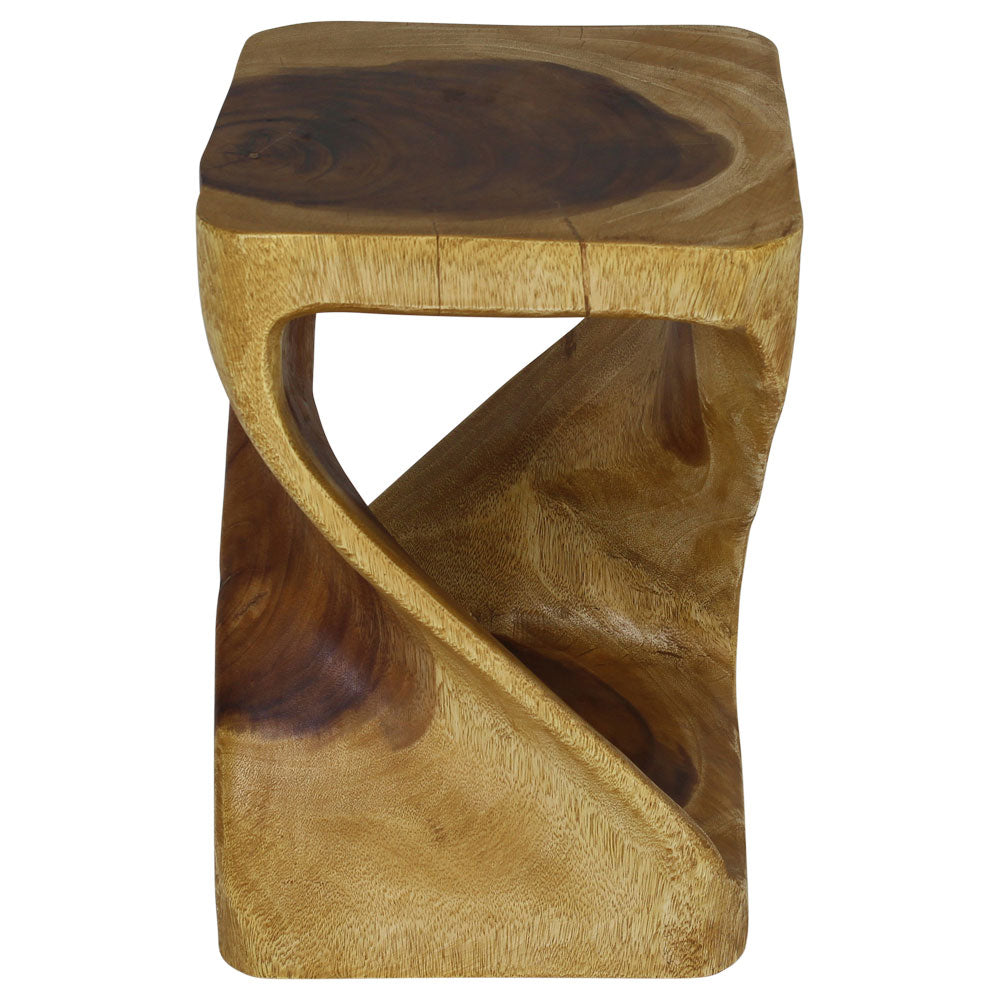 Haussmann® Original Wood Twist Stool 12 X 12 X 18 In High Oak Oil