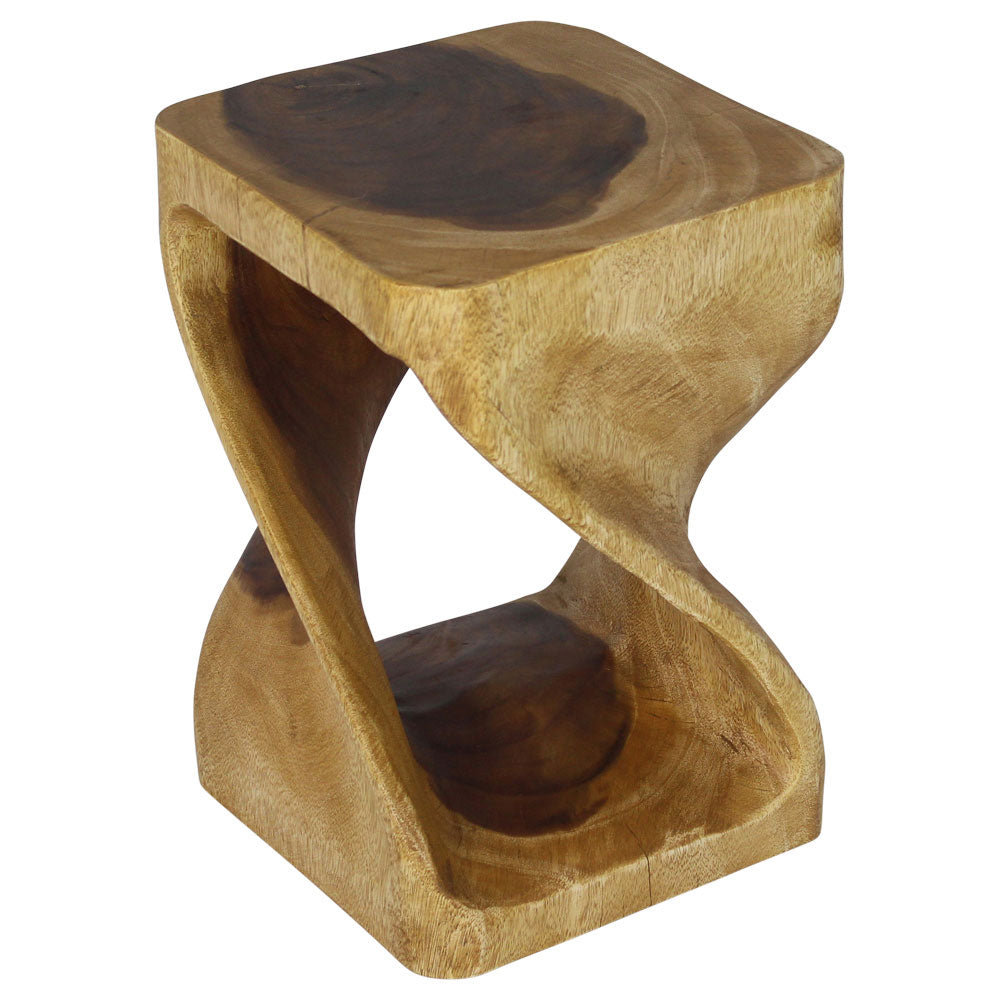 Haussmann® Original Wood Twist Stool 12 X 12 X 18 In High Oak Oil